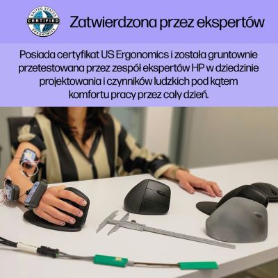 13. Mysz HP 920 Ergonomic Vertical Mouse Black bezprzewodowa czarna