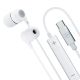 13. Słuchawki 3mk Wired Headphones przewodowe ze złączem USB-C - białe