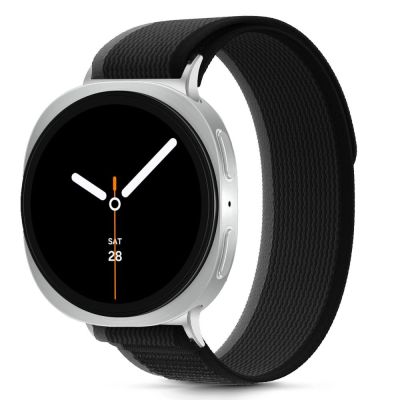 2. Pasek Tech-Protect Nylon Stripe na Samsung Galaxy Watch 40 / 44 / 46 mm - czarno-pomarańczowy