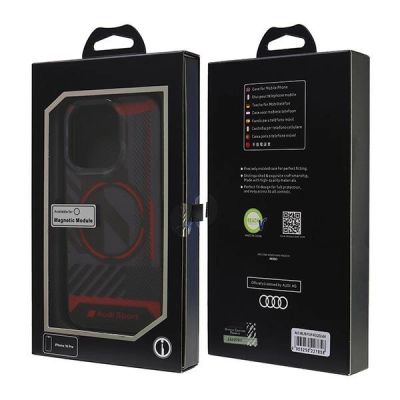 7. Etui Audi IML Sport MagSafe na iPhone 16 Pro 6.3" - czarne
