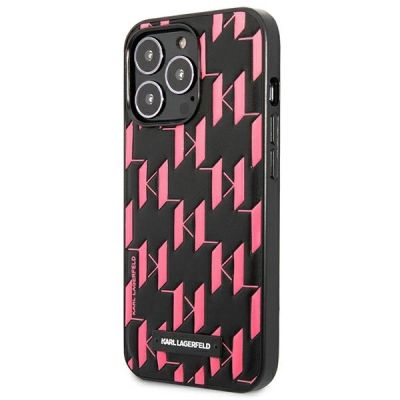 2. Etui Karl Lagerfeld Monogram Plaque na iPhone 13 Pro / 13 6,1" - różowe