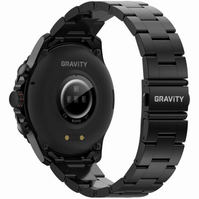 6. Smartwatch Męski GRAVITY GT16-2 Black / Czarna Bransoleta