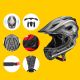 4. Kask rowerowy Rockbros TT-32SBTG-S dziecięcy z odpinaną szczęką rozmiar S - szary