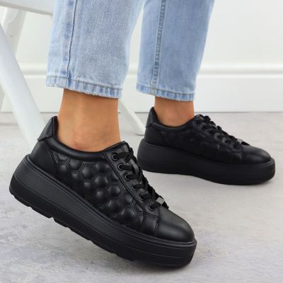 7. Półbuty pikowane na platformie Filippo W DP7285 PAW639A