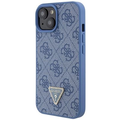 3. Etui Guess Crossbody 4G Metal Logo do iPhone 15 - niebieskie