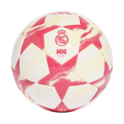 2. Piłka nożna adidas UEFA Champions League 26/27 Real Madrid Mini biało-różowa KE5107