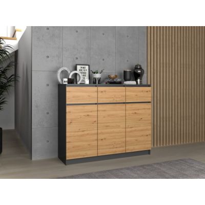 5. Komoda 3D3S 120x40xH97 antracyt/artisan