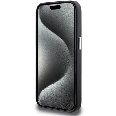5. Etui BMW Signature Wrapped Metal MagSafe na iPhone 15 Pro - czarne