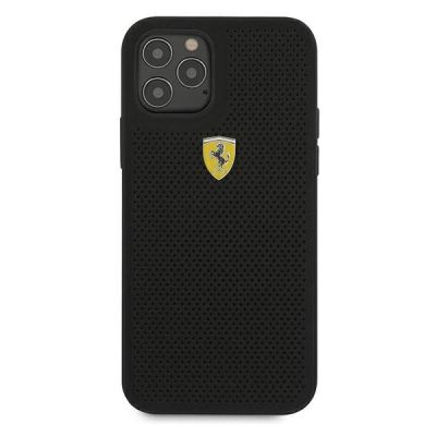 3. Etui Ferrari On Track Perforated na iPhone 12 / iPhone 12 Pro - czarne