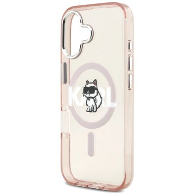6. Etui Karl Lagerfeld IML Choupette Sketch Logo MagSafe na iPhone 17 - różowe