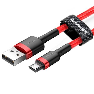 8. Kabel Baseus Cafule Cable CAMKLF-B09 USB-A / micro USB 2.4A 1 m - czerwony