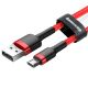 8. Kabel Baseus Cafule Cable CAMKLF-B09 USB-A / micro USB 2.4A 1 m - czerwony