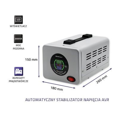 4. QOLTEC STABILIZATOR NAPIĘCIA AUTOMATYCZNY AVR 2000VA