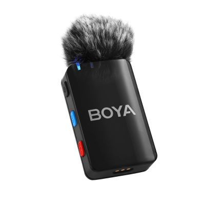 4. Mikrofony krawatowe BOYA BOYAMIC 2-02 bezprzewodowe 2.4 GHz - czarne