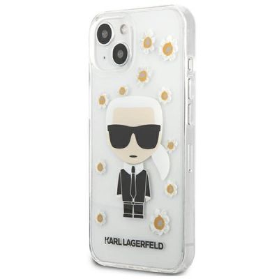 2. Etui Karl Lagerfeld Flower Ikonik Karl na iPhone 13 mini - przezroczyste