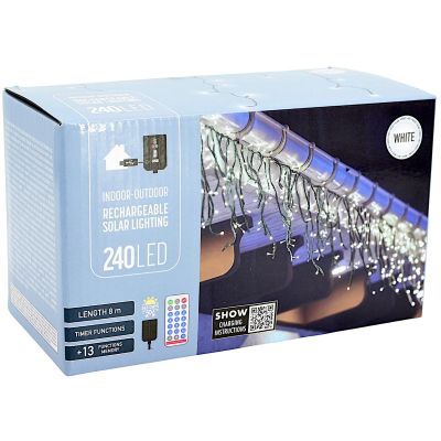 6. SOLARNY ŁAŃCUCH ŚWIETLNY 240 LED 13 FUNKCJI BIAŁY