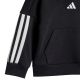 7. Dres dla dzieci adidas Essentials Joggers 3 Stripes Fleece Hoodie czarny JD6484