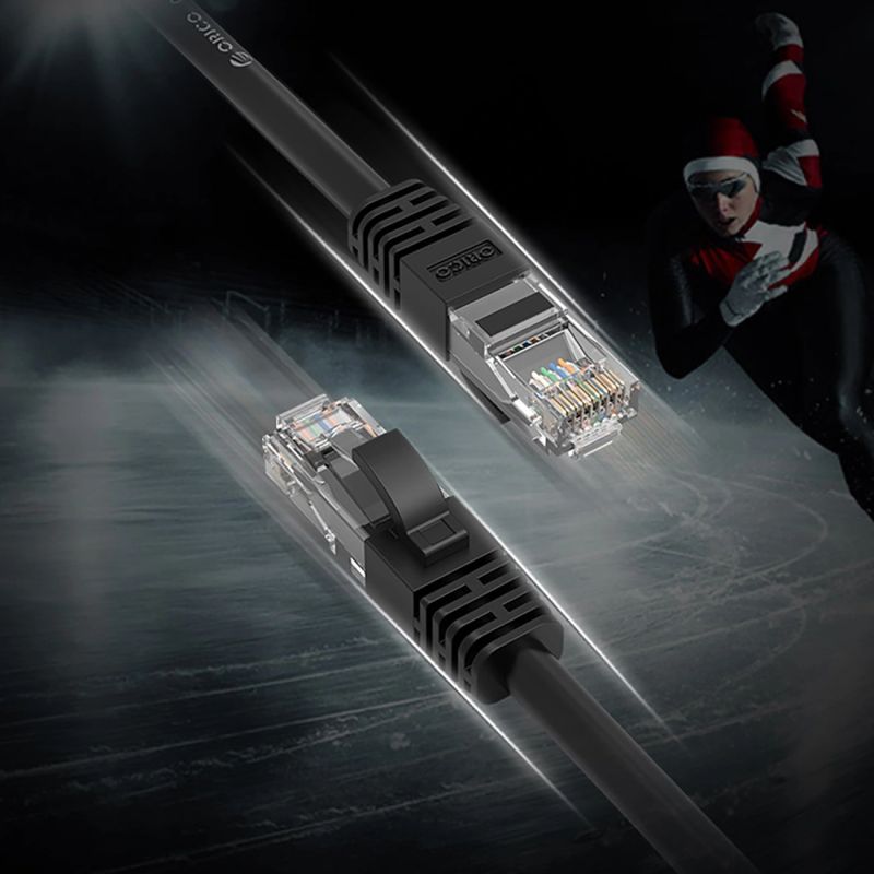 5. Kabel sieciowy Ethernet Orico PUG-C6 CAT6 1000Mbps RJ45 internetowy LAN okrągły 1 m - czarny