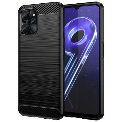 2. Carbon Case etui do Realme 10 5G / Realme 9i 5G elastyczny silikonowy karbonowy pokrowiec czarne