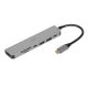 IBOX HUB USB IUH3SL4K SLIM USB3.2 HDMI 4K PD100W