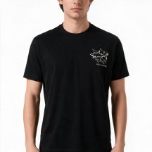 Paul&Shark T-shirt bawełniany męski czarny - model 26411035-11, klasyczny krój, wysokiej jakości bawełna