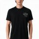 Paul&Shark T-shirt bawełniany męski czarny - model 26411035-11, klasyczny krój, wysokiej jakości bawełna