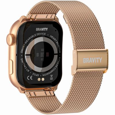 8. Smartwatch Damski GRAVITY GT28-6 Pasek + Bransoleta Różowe złoto Różowy