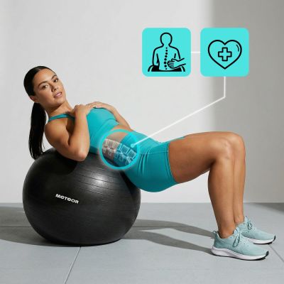 3. Piłka fitness Meteor 65 cm czarna