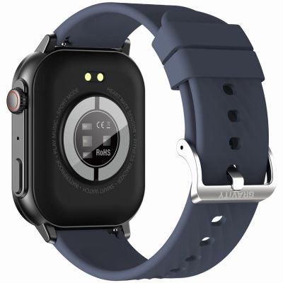 8. Smartwatch Gravity GT15-4 Niebieski Pasek Silikonowy + Tytanowa Bransoleta