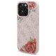 2. Etui Guess 4G Flowers Print MagSafe na iPhone 16 Pro 6.3" - różowe