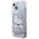 2. Etui Hello Kitty Liquid Glitter Charms Kitty Head na iPhone 14 - srebrne
