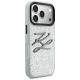 4. Etui Karl Lagerfeld IML Glitter KL Diamond Logo na iPhone 17 Pro - srebrne