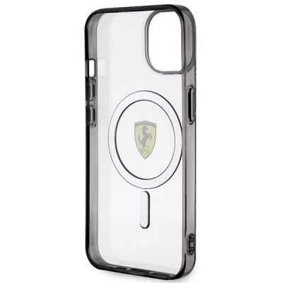 7. Etui Ferrari Outline MagSafe na iPhone 14 - przezroczyste