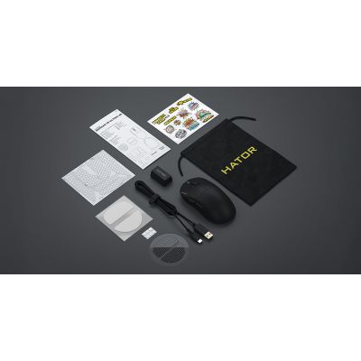 20. HATOR Quasar 3S Ultima 8K Wireless myszka Gaming Po prawej stronie RF Wireless + Bluetooth + USB Type-C Optyczny 30000 DPI