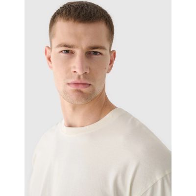 3. Longsleeve oversize z nadrukiem męski 4F 4FRAW24TLONM507-83S