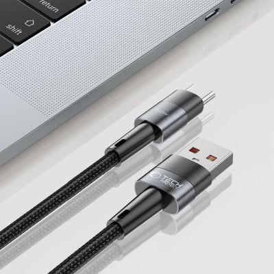 5. Kabel Tech-Protect UltraBoost USB-C / USB-A 66W 6A 0.25m - szary