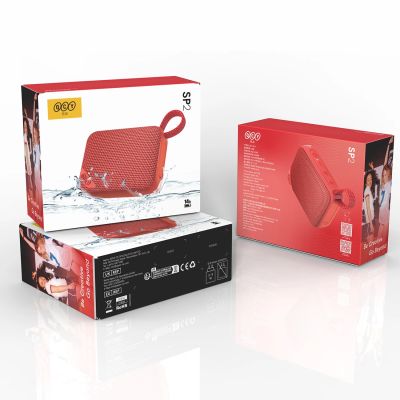 5. Głośnik Bluetooth QCY SP2 IP67 z podświetleniem RGB i trybem stereo - czerwony