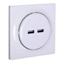 Inteligentne gniazdko USB FIBARO Walli N Outlet, białe (FGWU-021)
