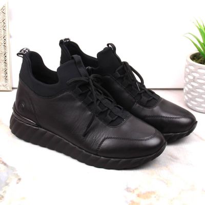 5. Skórzane półbuty Rieker W RKR611B czarne