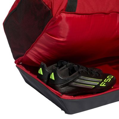 5. Torba adidas Tiro Duffle Large With Bottom Compartment czerwona JY7950