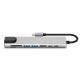 3. Hub USB Tech-Protect HB09 8w1 TYPE-C + USB-A 3.0 + USB-C 3.0 + HDMI 4K 60HZ + SD/TF + PD100W + RJ45 1000 MB/S - szary