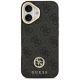 3. Etui Guess 4G Strass Logo & Big Strap Metal Buttons MagSafe na iPhone 17 - czarne