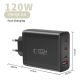 5. Ładowarka sieciowa Tech-Protect NC120W-GAN 4-Porty 120W - czarna