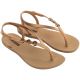7. Ipanema Sandal Class sandały japonki damskie beżowe ze złotym