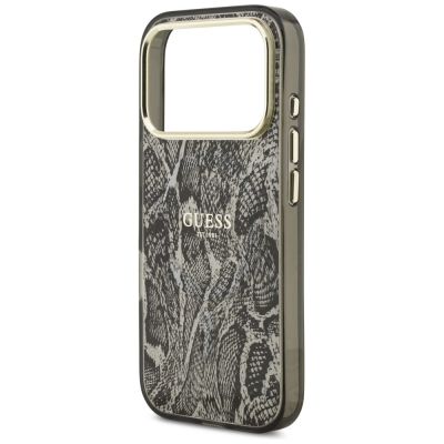 6. Etui Guess Python Pattern MagSafe na iPhone 17 Pro -czarne