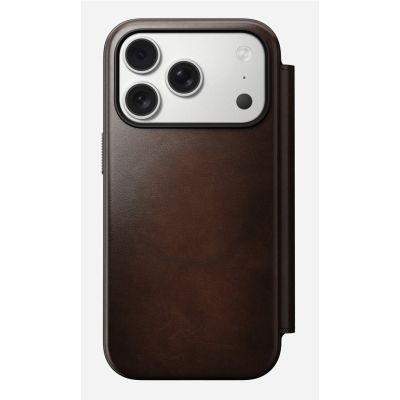 5. Nomad Modern Leather Folio pokrowiec na telefon komórkowy 16 cm (6.3") Brązowy