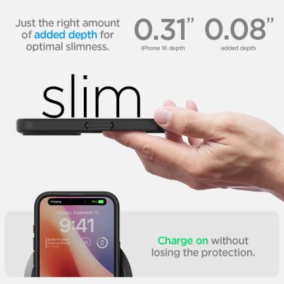 13. Etui Spigen Ultra Hybrid na iPhone 16 - czarny mat