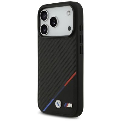 2. Etui BMW M Carbon Tricolor Line MagSafe na iPhone 17 Pro - czarne