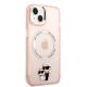 4. Etui Karl Lagerfeld Iconic Karl&Choupette MagSafe na iPhone 14 Plus - różowe