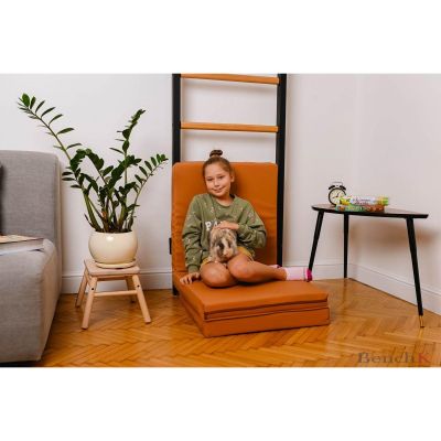 23. MATERAC GIMNASTYCZNY SKŁADANY BRĄZOWY 180CM BENCHK